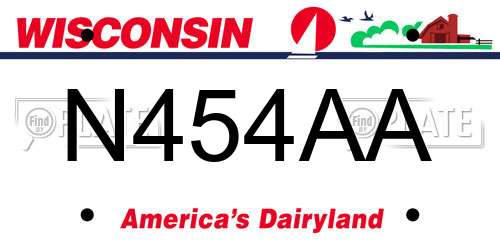 N454AA Wisconsin License Plate