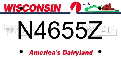 N4655Z Wisconsin License Plate