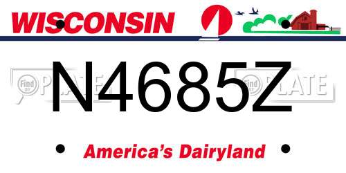 N4685Z Wisconsin License Plate
