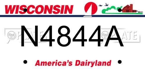 N4844A Wisconsin License Plate