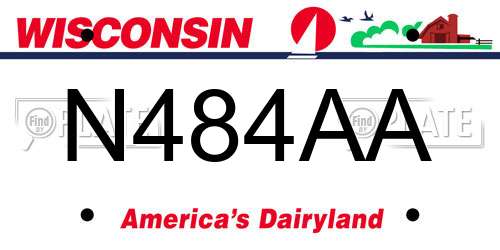 N484AA Wisconsin License Plate