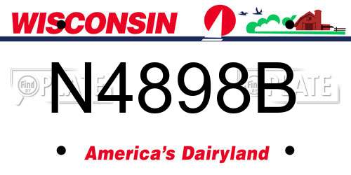 N4898B Wisconsin License Plate