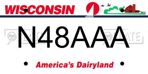 N48AAA Wisconsin License Plate