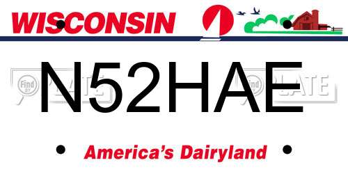 N52HAE Wisconsin License Plate