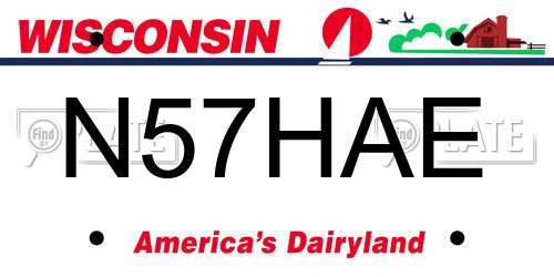 N57HAE Wisconsin License Plate