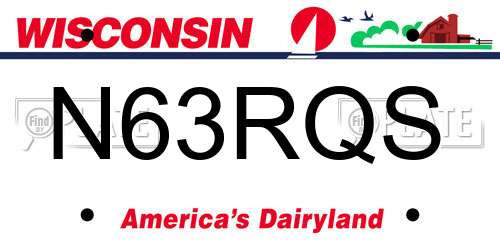 N63RQS Wisconsin License Plate