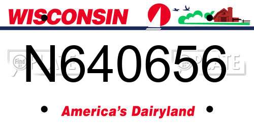 N640656 Wisconsin License Plate
