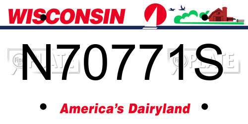 N70771S Wisconsin License Plate
