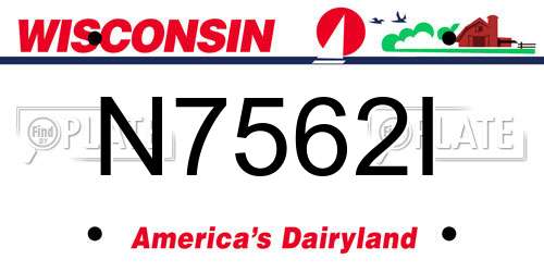 N7562I Wisconsin License Plate