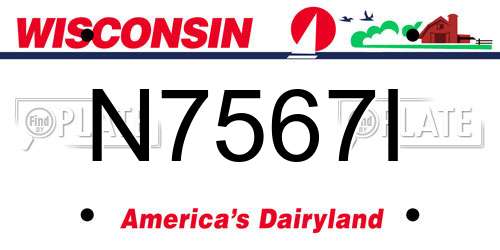 N7567I Wisconsin License Plate