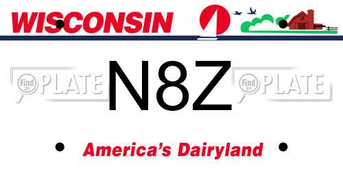 N8Z Wisconsin License Plate