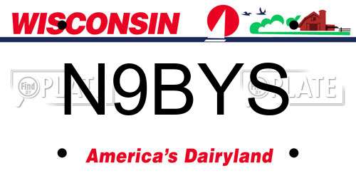 N9BYS Wisconsin License Plate