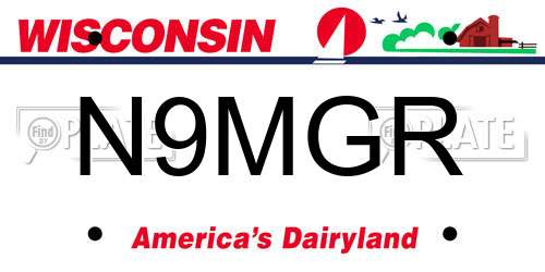 N9MGR Wisconsin License Plate