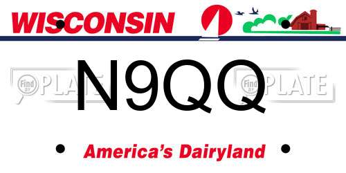 N9QQ Wisconsin License Plate