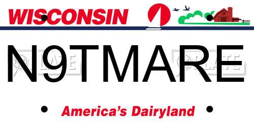 N9TMARE Wisconsin License Plate