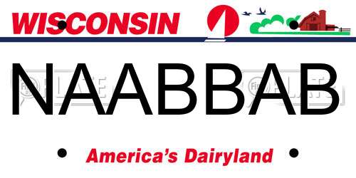 NAABBAB Wisconsin License Plate