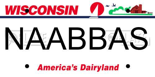NAABBAS Wisconsin License Plate