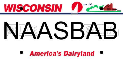 NAASBAB Wisconsin License Plate