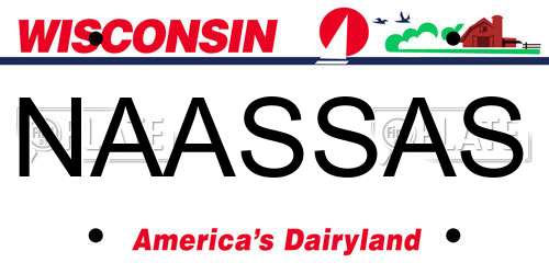 NAASSAS Wisconsin License Plate