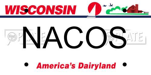NACOS Wisconsin License Plate