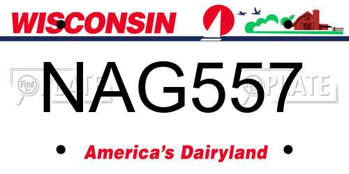 NAG557 Wisconsin License Plate
