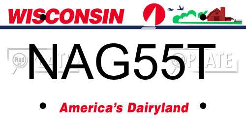 NAG55T Wisconsin License Plate