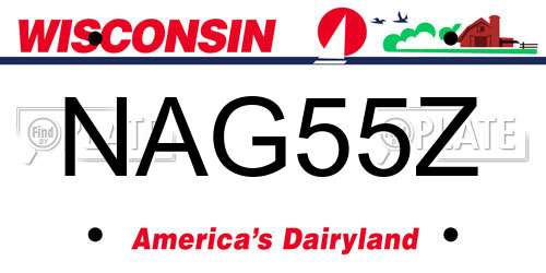NAG55Z Wisconsin License Plate