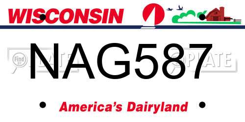 NAG587 Wisconsin License Plate