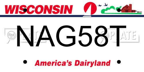NAG58T Wisconsin License Plate