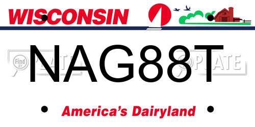 NAG88T Wisconsin License Plate