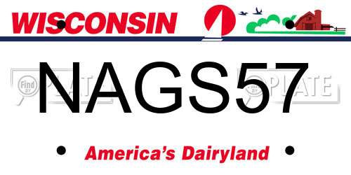 NAGS57 Wisconsin License Plate