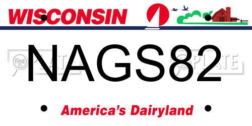 NAGS82 Wisconsin License Plate