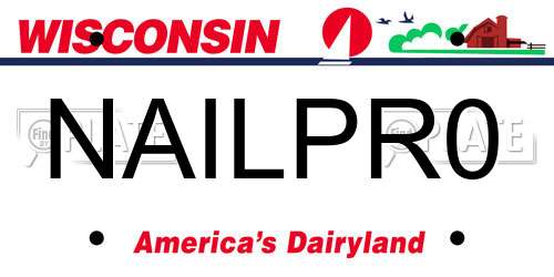 NAILPR0 Wisconsin License Plate