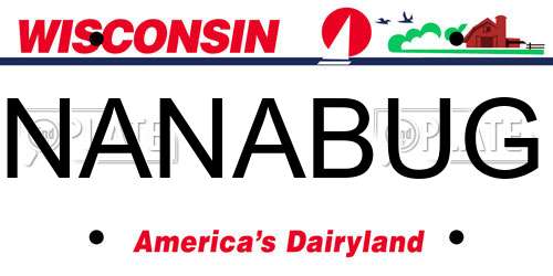 NANABUG Wisconsin License Plate