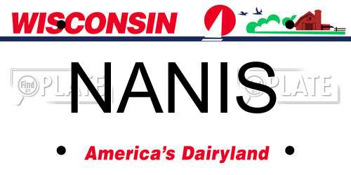 NANIS Wisconsin License Plate