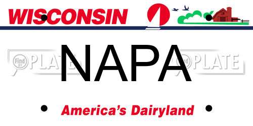NAPA Wisconsin License Plate