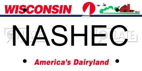 NASHEC Wisconsin License Plate