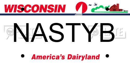 NASTYB Wisconsin License Plate