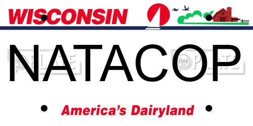 NATACOP Wisconsin License Plate