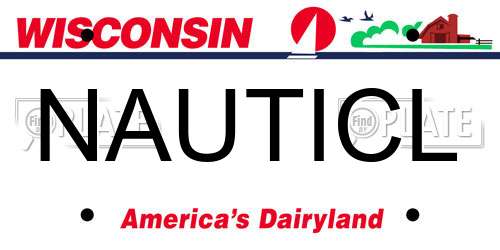 NAUTICL Wisconsin License Plate