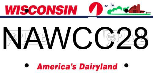 NAWCC28 Wisconsin License Plate