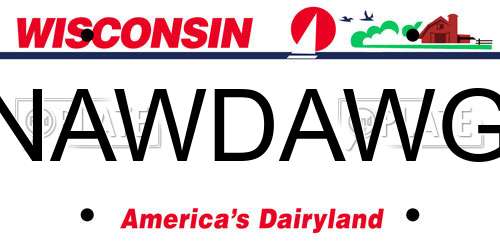 NAWDAWG Wisconsin License Plate