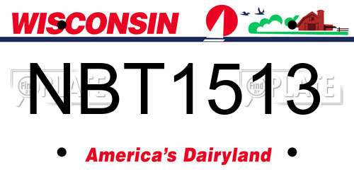 NBT1513 Wisconsin License Plate
