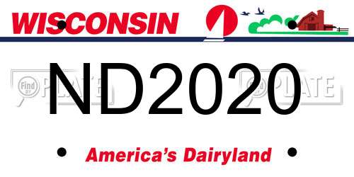 ND2020 Wisconsin License Plate