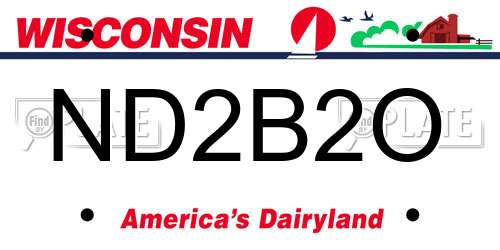 ND2B2O Wisconsin License Plate