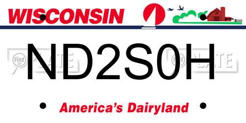 ND2S0H Wisconsin License Plate