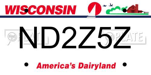 ND2Z5Z Wisconsin License Plate