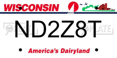 ND2Z8T Wisconsin License Plate