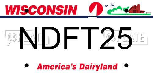 NDFT25 Wisconsin License Plate