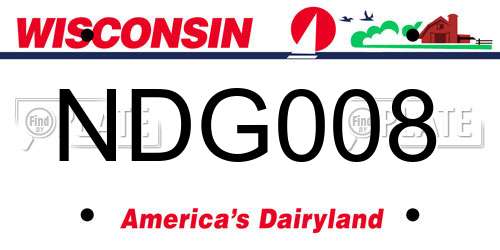NDG008 Wisconsin License Plate